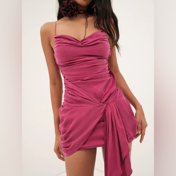 For Love & Lemons Allie Mini Dress in Pink
